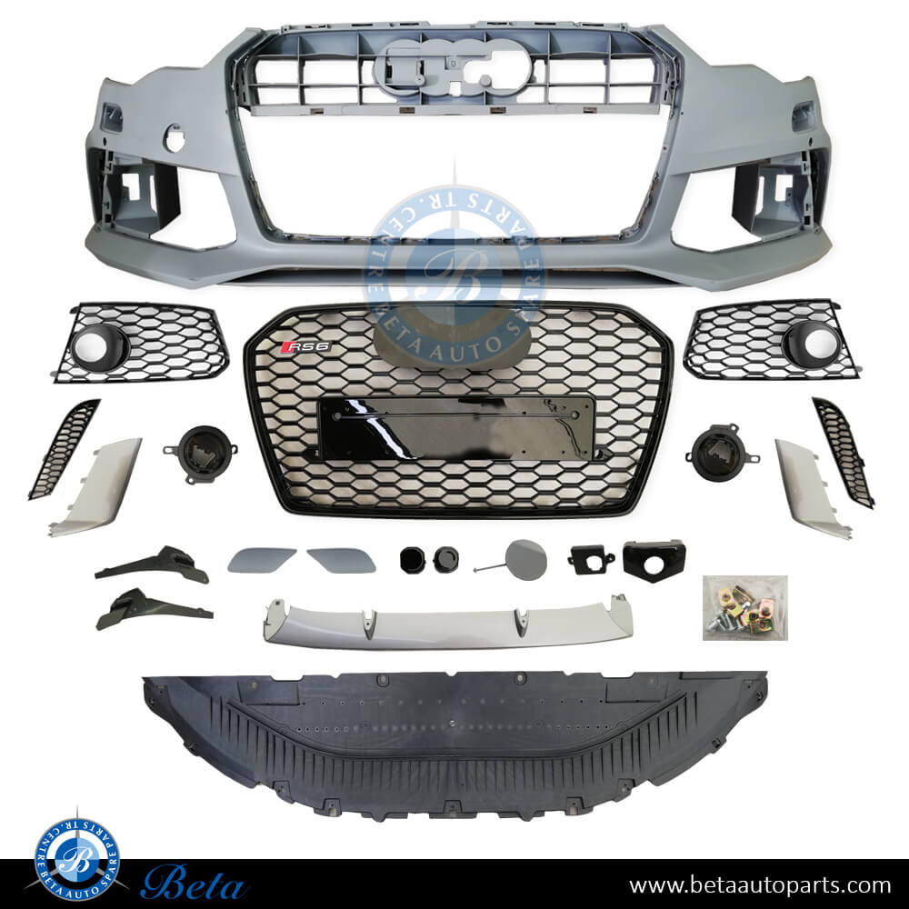 RS6 Look Front Bumper with Radiator Grille for Audi A6 2011-2014 models, Part Number 4G0807065M RS6 Look Front Bumper with Radiator Grille for Audi A6 2011-2014 models, Part Number 4G0807065M